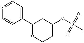 2-(pyridin-4-yl)oxan-4-yl methanesulfonate 结构式