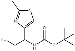 tert-butyl N-[2-hydroxy-1-(2-methyl-1,3-thiazol-4-yl)ethyl]carbamate,1909317-14-1,结构式