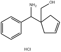 {1-[amino(phenyl)methyl]cyclopent-3-en-1-yl}methanol hydrochloride 结构式