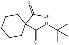 1,1-Cyclohexanedicarboxylic acid, 1-(1,1-dimethylethyl) ester Structure