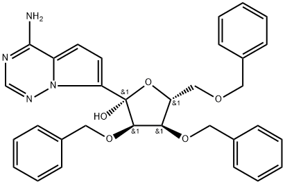 (2R,3R,4R,5R)-2-(4-aminopyrrolo[2,1-f][1,2,4]triazin-7-yl)-3,4-bis(benzyloxy)-5-((benzyloxy)methyl)tetrahydrofuran-2-ol Structure