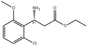 Benzenepropanoic acid, β-amino-2-chloro-6-methoxy-, ethyl ester, (βR)- 结构式