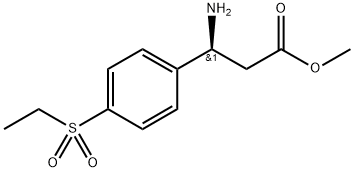 methyl (S)-3-amino-3-(4-(ethylsulfonyl)phenyl)propanoate Struktur