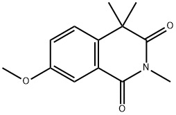 格列喹酮二甲基化物:7-甲氧基-2,4,4-三甲基异喹啉-1,3-(2H,4H)-二酮, 191988-38-2, 结构式