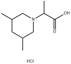 1-Piperidineacetic acid, alpha,3,5-trimethyl-, hydrochloride,1922694-67-4,结构式