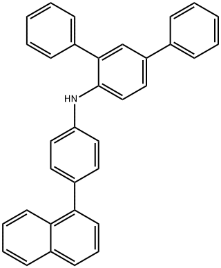 [1,1':3',1''-Terphenyl]-4'-amine, N-[4-(1-naphthalenyl)phenyl]- 结构式