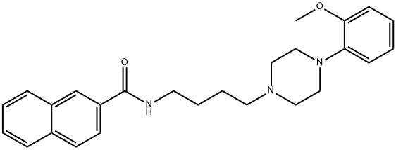 2-Naphthalenecarboxamide, N-[4-[4-(2-methoxyphenyl)-1-piperazinyl]butyl]- Structure