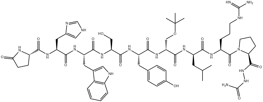 Goserelin EP Impurity L ((D-Leu7)-Goserelin) Structure
