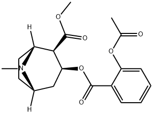8-Azabicyclo[3.2.1]octane-2-carboxylic acid, 3-[[2-(acetyloxy)benzoyl]oxy]-8-methyl-, methyl ester, (1R,2R,3S,5S)- Structure