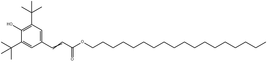 2-Propenoic acid, 3-[3,5-bis(1,1-dimethylethyl)-4-hydroxyphenyl]-, octadecyl ester Structure