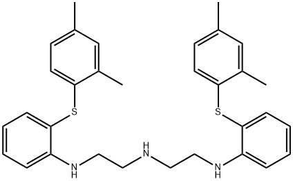 1,2-Ethanediamine, N1-[2-[(2,4-dimethylphenyl)thio]phenyl]-N2-[2-[[2-[(2,4-dimethylphenyl)thio]phenyl]amino]ethyl]- Struktur