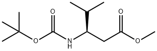 (R)-methyl 3-((tert-butoxycarbonyl)amino)-4-methylpentanoate Structure