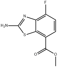 methyl 2-amino-4-fluoro-1,3-benzothiazole-7-carboxylate Struktur