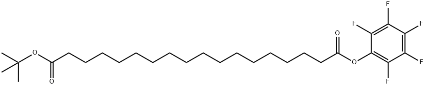 Octadecanedioic acid, 1-(1,1-dimethylethyl) 18-(2,3,4,5,6-pentafluorophenyl) ester Struktur