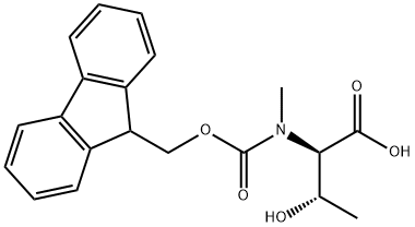 (9H-Fluoren-9-yl)MethOxy]Carbonyl N-Me-D-Thr-OH Struktur