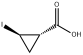 Cyclopropanecarboxylic acid,2-iodo-,(1S,2R)- Struktur