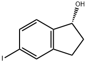 1H-Inden-1-ol, 2,3-dihydro-5-iodo-, (1R)- Structure