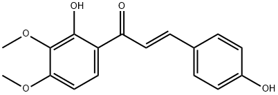 (E)-1-(2-hydroxy-3,4-dimethoxyphenyl)-3-(4-hydroxyphenyl)prop-2-en-1-one,193411-10-8,结构式