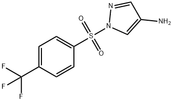 1-((4-(三氟甲基)苯基)磺酰基)-1H-吡唑-4-胺 结构式