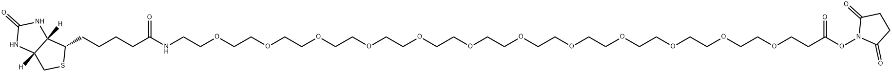 Biotin-PEG12-NHS ester, 1934296-88-4, 结构式