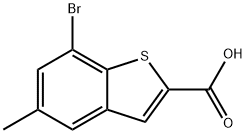 7-溴-5-甲基-1-苯并噻吩-2-羧酸 结构式