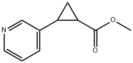 Cyclopropanecarboxylic acid, 2-(3-pyridinyl)-, methyl ester,1934941-23-7,结构式