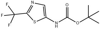 tert-butyl N-[2-(trifluoromethyl)-1,3-thiazol-5-yl]carbamate Struktur