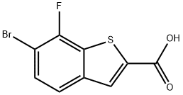 Benzo[b]thiophene-2-carboxylic acid, 6-bromo-7-fluoro- Struktur