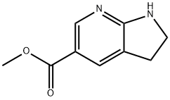 1H-Pyrrolo[2,3-b]pyridine-5-carboxylic acid, 2,3-dihydro-, methyl ester Struktur
