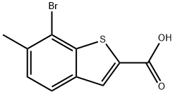 7-溴-6-甲基苯并[B]噻吩-2-羧酸, 1936214-19-5, 结构式