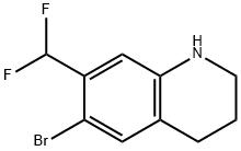 6-Bromo-7-(difluoromethyl)-1,2,3,4-tetrahydroquinoline Struktur