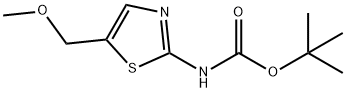 N-[5-(甲氧基甲基)-1,3-噻唑-2-基]氨基甲酸叔丁酯, 1936477-03-0, 结构式