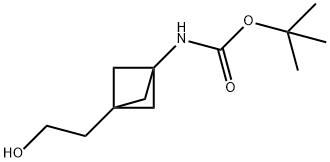 叔-丁基 (3-(2-羟基乙基)二环[1.1.1]戊烷-1-基)氨基甲酯, 1936602-36-6, 结构式