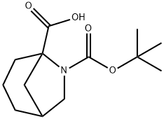 6-[(TERT-BUTOXY)CARBONYL]-6-AZABICYCLO[3.2.1]OCTANE-5-CARBOXYLIC ACID 结构式
