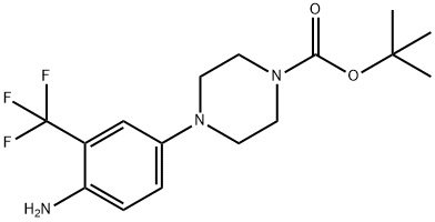 tert-butyl 4-(4-amino-3-(trifluoromethyl)phenyl)piperazine-1-carboxylate Structure