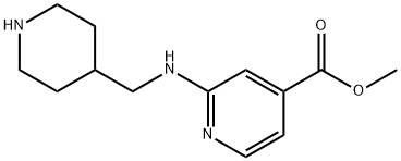 4-Pyridinecarboxylic acid, 2-[(4-piperidinylmethyl)amino]-, methyl ester,1939254-27-9,结构式