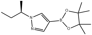 (R)-1-(仲丁基)-4-(4,4,5,5-四甲基-1,3,2-二氧杂硼烷-2-基)-1H-吡唑 结构式