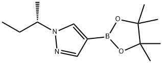 (S)-1-(仲丁基)-4-(4,4,5,5-四甲基-1,3,2-二氧杂硼烷-2-基)-1H-吡唑, 1940180-69-7, 结构式
