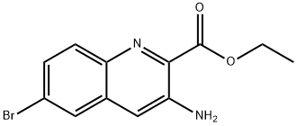 3-氨基-6-溴喹啉-2-羧酸乙酯 结构式