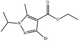 ethyl 3-bromo-1-isopropyl-5-methyl-1H-pyrazole-4-carboxylate 结构式