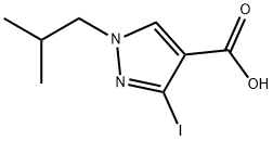 3-iodo-1-isobutyl-1H-pyrazole-4-carboxylic acid Structure