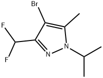 4-bromo-3-(difluoromethyl)-1-isopropyl-5-methyl-1H-pyrazole Structure