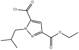 ethyl 5-(chlorocarbonyl)-1-isobutyl-1H-pyrazole-3-carboxylate Structure