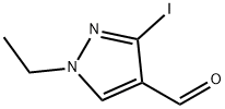 1-ethyl-3-iodo-1H-pyrazole-4-carbaldehyde Struktur