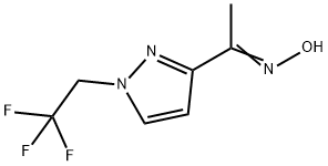 (1E)-1-[1-(2,2,2-trifluoroethyl)-1H-pyrazol-3-yl]ethanone oxime Structure