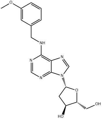 2'-Deoxy-N6-(3-methoxybenzyl)adenosine Structure