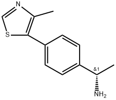 Benzenemethanamine, α-methyl-4-(4-methyl-5-thiazolyl)-, (αS)- Structure