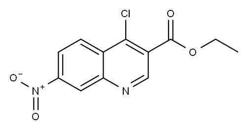 3-Quinolinecarboxylic acid, 4-chloro-7-nitro-, ethyl ester Structure