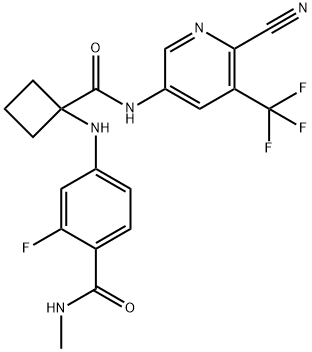 1950587-20-8 4-((1-((6-cyano-5-(trifluoromethyl)pyridin-3-yl)carbamoyl)cyclobutyl)amino)-2-fluoro-N-methylbenzamide
