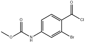 Carbamic acid, N-[3-bromo-4-(chlorocarbonyl)phenyl]-, methyl ester Struktur